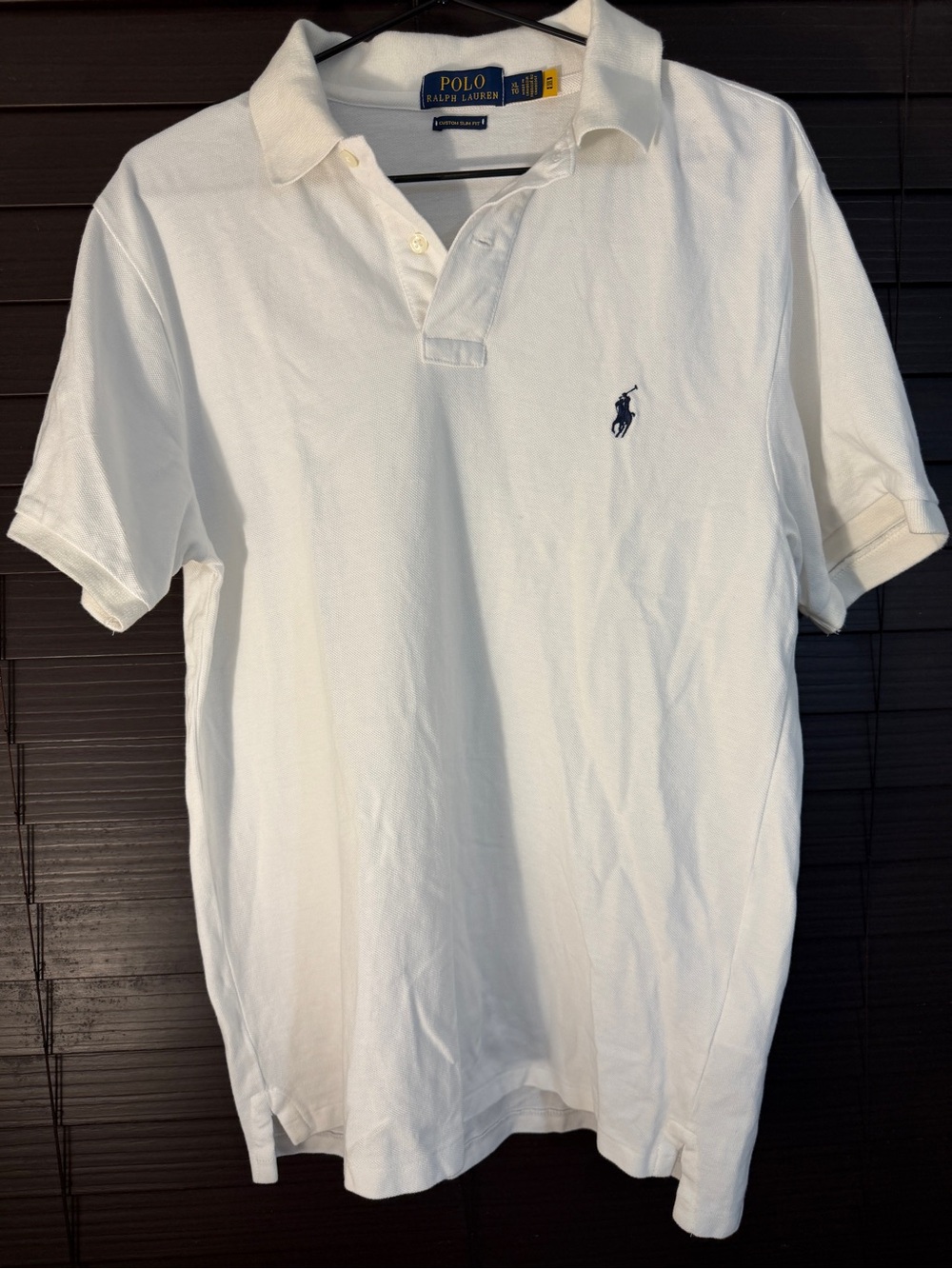 Polo by Ralph Lauren White Short-Sleeve Polo with Navy Pony
